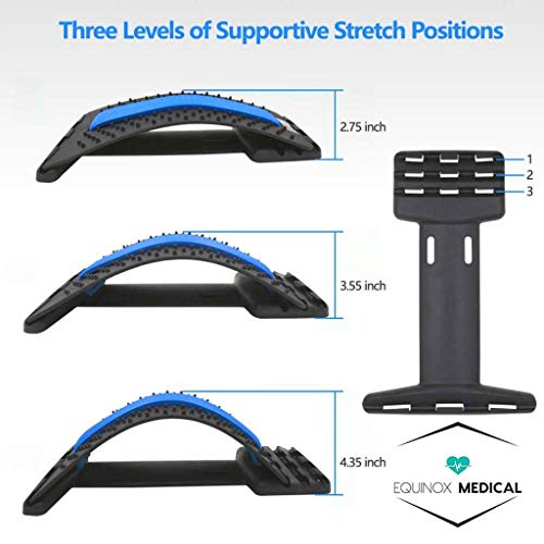 Equinox Medical Lumbar Relief Back Stretcher, Upper and Lower Lumbar Spine, Orthopaedic Back Pain Relief and Posture Support, Adjustable Levels