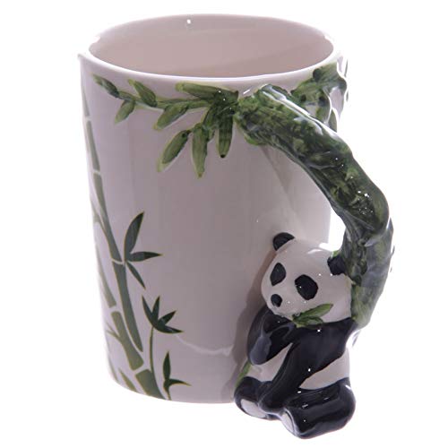 Erjialiu 3D Forma Animal Tazas Panda Rana Pájaro Carpintero Loro Delfín Pingüino En Forma Drinkware Café De Cerámica Leche Tazas De Té con Mango,Estilo 4