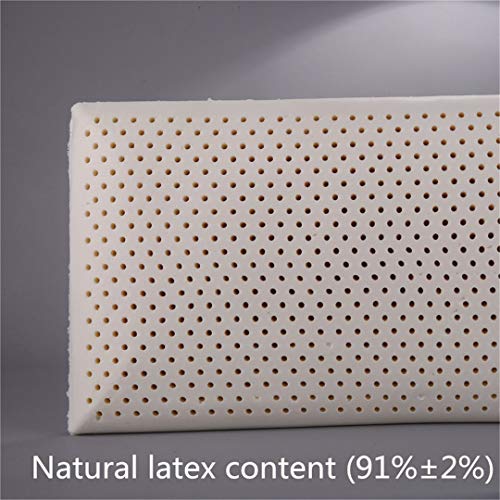 ERWRFSV Almohada de látex Hipoalergénico Almohada de látex Natural 100% El Anti-ácaro Alivia el Dolor de la Columna Cervical 40x70x15cm Combination B