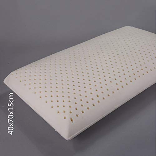 ERWRFSV Almohada de látex Hipoalergénico Almohada de látex Natural 100% El Anti-ácaro Alivia el Dolor de la Columna Cervical 40x70x15cm Combination B