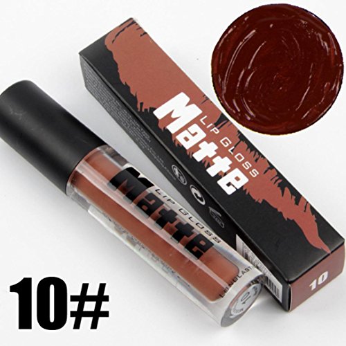 ESAILQ 12 Colores En mate profesional Barra de labios Maquillaje Duradero para J Largo