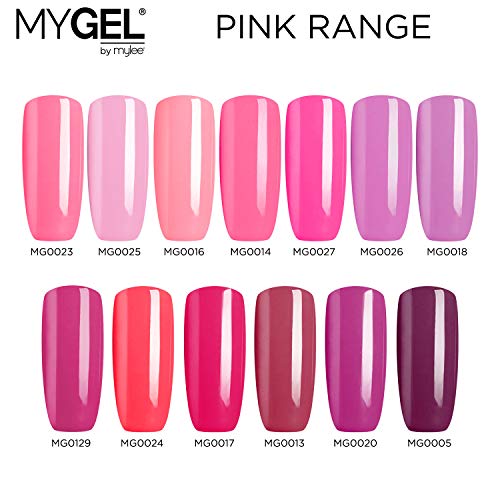 Esmalte de gel para uñas MyGel, de MYLEE (10ml) MG0013 - Requiem For A Pink UV/LED Nail Art Manicure Pedicure para uso profesional en el salón y en el hogar - Larga duración y fácil de aplicar