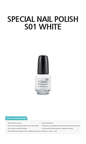 Esmalte especial pequeño Konad (5ml) P01 WHITE
