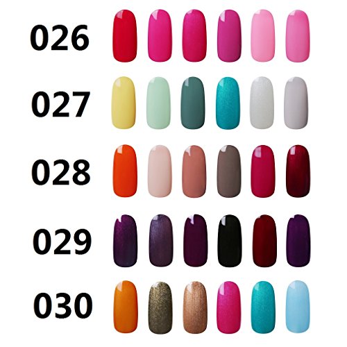 Esmalte Semipermanente de Uñas en Gel UV LED Esmalte de Uñas 6pcs Kit Uñas de Gel Manicura Soak off 10ml de Clavuz - 016