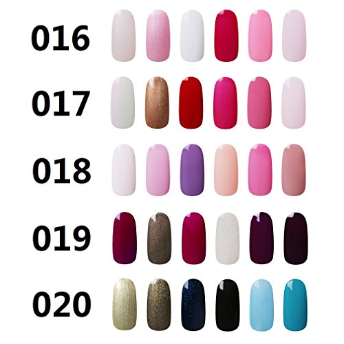 Esmalte Semipermanente de Uñas en Gel UV LED Esmalte de Uñas 6pcs Kit Uñas de Gel Manicura Soak off 10ml de Clavuz - 016