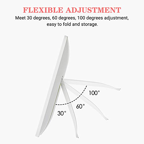 Espejo Maquillaje con Luz LED,Espejo Cosmético de Mesa Pantalla Táctil en Iluminacíon 33 Led,Recargable USB , Adjustable 130º Regalo para Mujeres