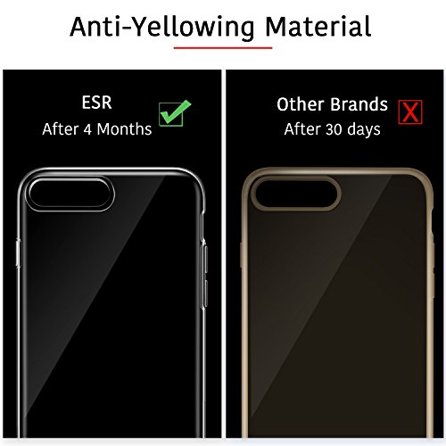 ESR Funda Transparente para iPhone 8 Plus / 7 Plus [Funda Blanda Transparente] [Protección Extra para cámara y Pantalla] Serie Essential Zero – Transparente