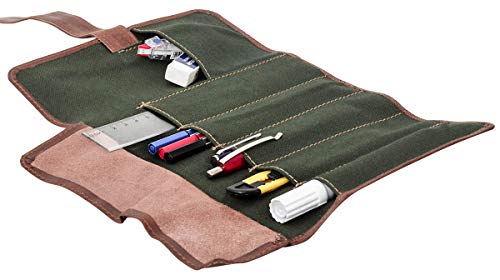 Estuche de Cuero Gusti Cuero studio "Ernest" Funda Lápices Utensilios Maquillaje Cuero de Búfalo Marrón Oscuro 2S35-22-6