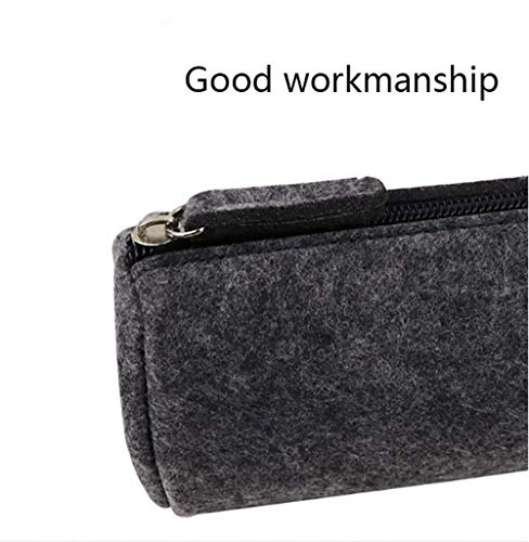 Estuche de lápices de fieltro XSHIYQ Estuche de lápices de creatividad de alta capacidad Estuche de lápices de papelería lindo 20 * 6.5 cm Gris-negro