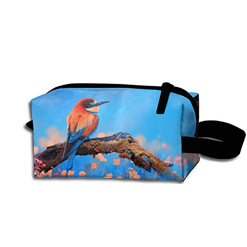 Estuche de maquillaje de pájaro hermoso Bolsas de cosméticos de viaje portátiles Estuche de lápices impermeable duradero