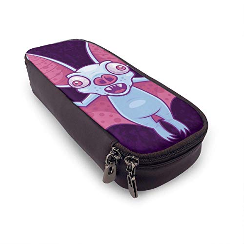 Estuche para lápices con murciélago vampiro albino, estuche para lápices, organizador de papelería, oficina escolar, bolsa de maquillaje multifunción