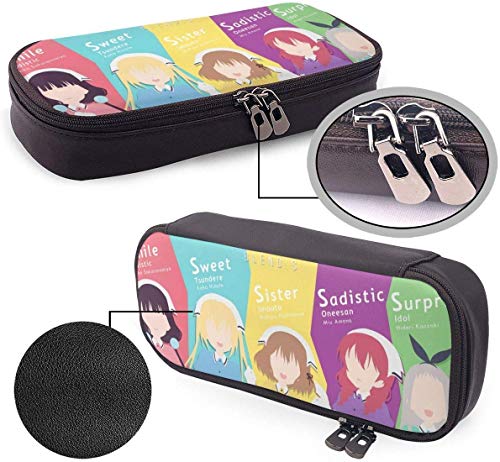 Estuche para lápices de gran capacidad de gran capacidad para lápices de escritorio organizador práctico con cremallera - Mezcla S Maika Sakuranomiya & Hideri Kanzaki