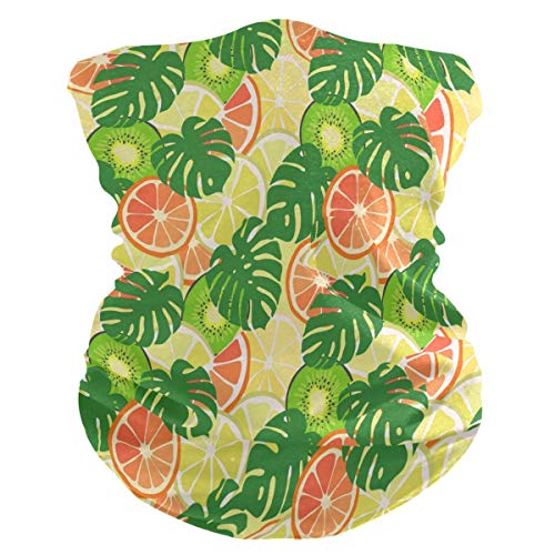 EU Kiwi Lemon Palm Leaves Bandana Cuello Bufanda Polaina Máscara antipolvo Diademas multifuncionales Diadema para deportes Yoga Correr Ciclismo Senderismo