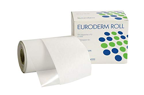Euroderm Roll (m 10 x cm 10) Pelicula en Rollo Transparente Impermeable al Agua,Altamente Transpirable.