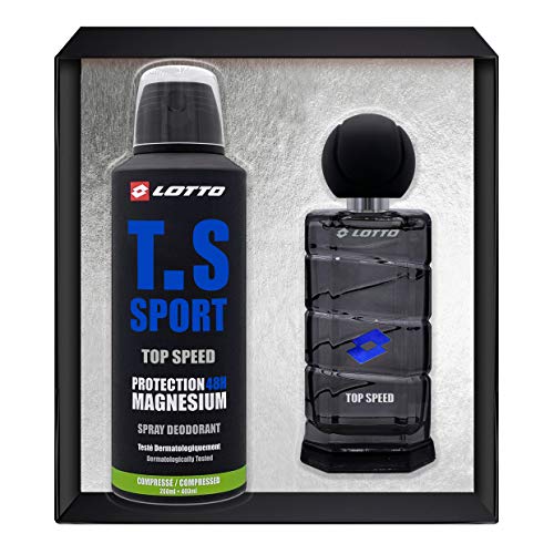 Evaflorparis Lotto • Top Speed • Box Eau De Toilette 100Ml + Deodorant 200 Ml • Vaporizer • Spray • Men'S Perfume • Gift • Evaflorparis 700 g