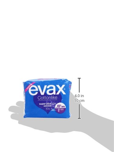 Evax Cottonlike Super Plus Compresas con Alas - 10 unidades - [pack de 4]