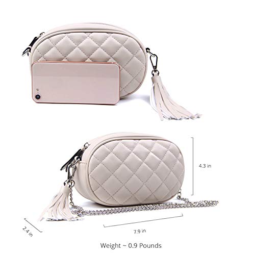 EVEOUT Bolso de la correa de la cintura del cuero de la PU de las mujeres Paquete elegante Bolsa del dinero del teléfono celular