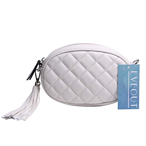 EVEOUT Bolso de la correa de la cintura del cuero de la PU de las mujeres Paquete elegante Bolsa del dinero del teléfono celular