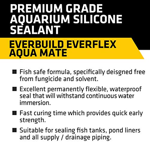 Everbuild Aquatr Everflex Aqua Mate - Silicona para acuarios, transparente, 295 ml