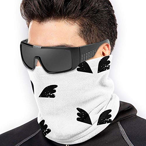 Ewtretr Black Wings Neck Gaiter Warmer Hombres Mujeres Warm Windproof Neck Warmer