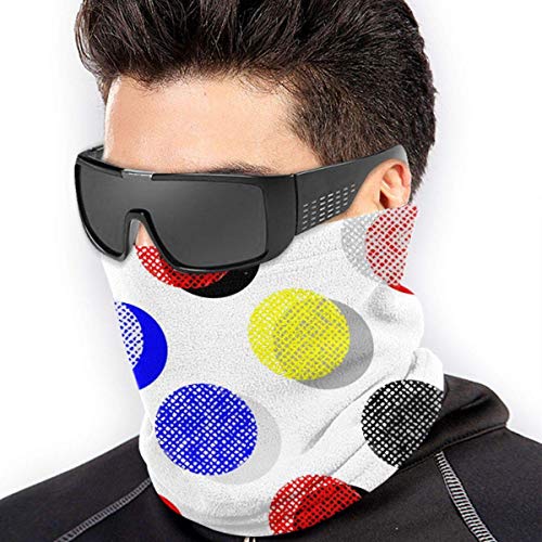 Ewtretr Classic Polka Dot Pattern Neck Gaiter Warmer Hombres Mujeres Warm Windproof Winter Face Mask