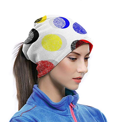 Ewtretr Classic Polka Dot Pattern Neck Gaiter Warmer Hombres Mujeres Warm Windproof Winter Face Mask