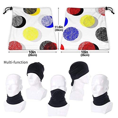 Ewtretr Classic Polka Dot Pattern Neck Gaiter Warmer Hombres Mujeres Warm Windproof Winter Face Mask