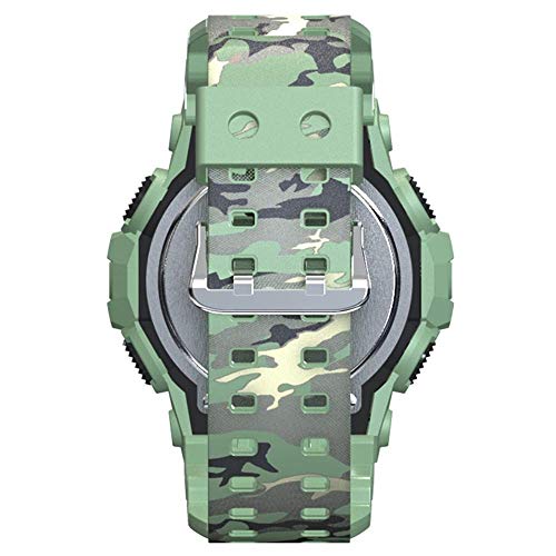 EX16M Camuflaje Estilo militar Reloj deportivo con Bluetooth inteligente con rastreador de actividad Pasos de pie Caloires Distancia Cronómetro 50 M Impermeable 1 año de vida útil de la batería Compar