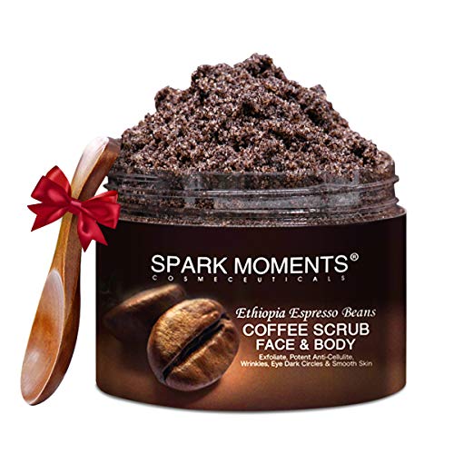 Exfoliante corporal de café, pérdida de peso, piel suave, reducción de celulitis, granos de café arábica natural, limpieza profunda de 340 g / 12 oz