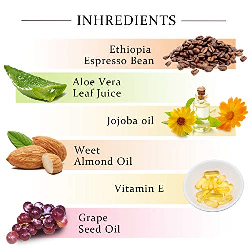 Exfoliante corporal de café, pérdida de peso, piel suave, reducción de celulitis, granos de café arábica natural, limpieza profunda de 340 g / 12 oz