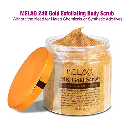 Exfoliante Corporal Puro 24K Antiarrugas Exfoliante Corporal Sales de baño, Scrub Exfoliante Corporal Antienvejecimiento cuidado anti-manchas para la cara y el cuerpo
