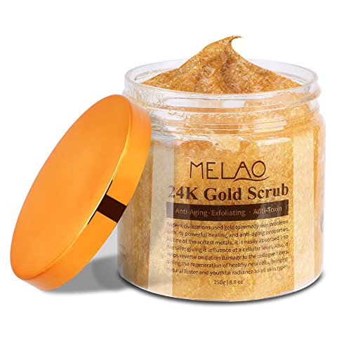 Exfoliante Corporal Puro 24K Antiarrugas Exfoliante Corporal Sales de baño, Scrub Exfoliante Corporal Antienvejecimiento cuidado anti-manchas para la cara y el cuerpo