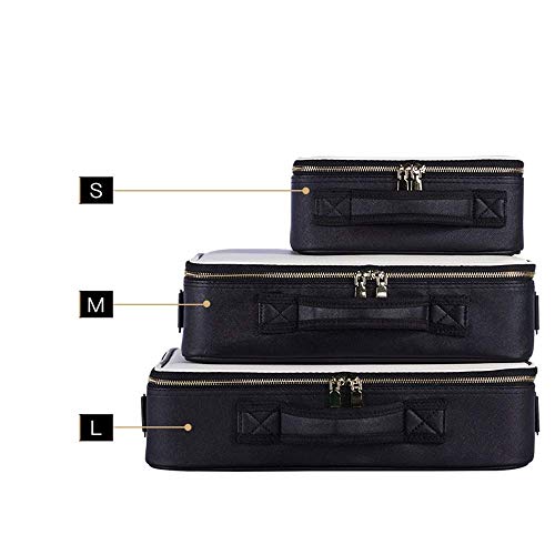 Exquisito y hermoso XLhzh cosmética organizadores caso de la alta capacidad portátil del recorrido del maquillaje bolsa de maquillaje Caso mini viaje caja de almacenamiento Organizador con el divisor