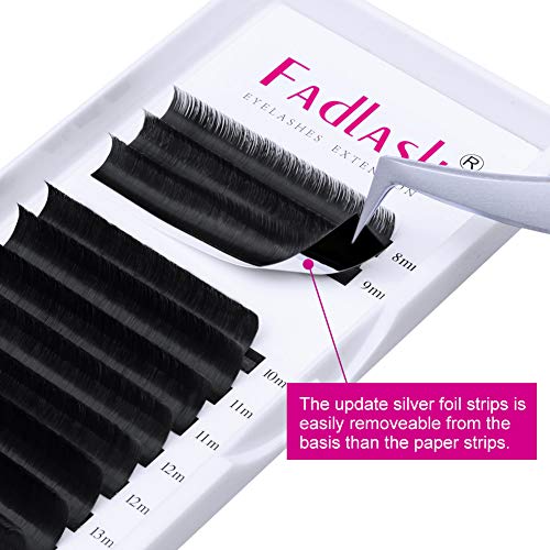 Extensiones de Pestañas de Volumen Fácil Ventilador 0.05 C Rizo 8-14mm Longitud de Mezcla 2D 3D 5D-20D Natural Pestañas Falsas de Seda para Salón Profesional Maquillaje(0.05-c-mix(8-14))