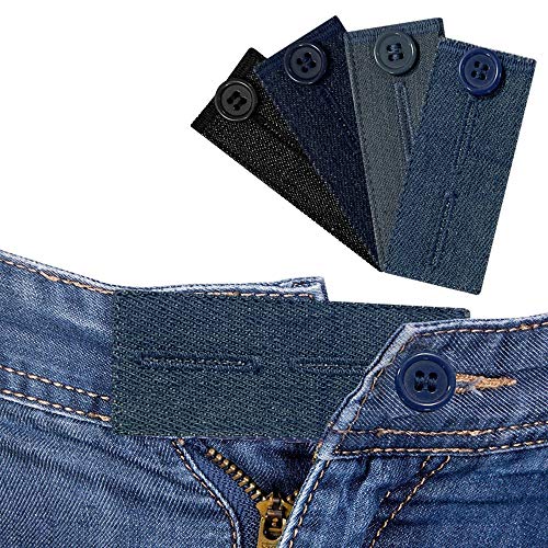 Extensores de botones para jeans y extensores de cintura para pantalones de traje, 9 piezas multicolores