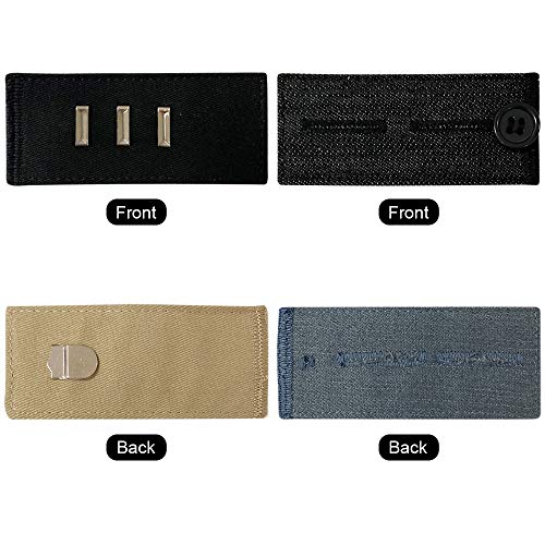 Extensores de botones para jeans y extensores de cintura para pantalones de traje, 9 piezas multicolores