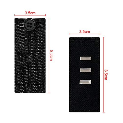 Extensores de botones para jeans y extensores de cintura para pantalones de traje, 9 piezas multicolores