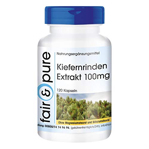Extracto de Corteza de Pino 100mg - Vegano - 95% de Proantocianidinas - Potente antioxidante - 120 Cápsulas