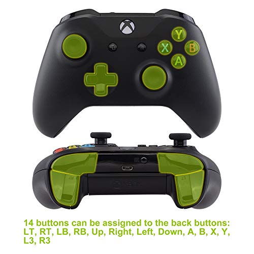 eXtremeRate Lofty Programable Remap&Gatillo de Parada Kit para Mando Xbox One S X(Mod Chip,Carcasa Trasera,Agarre,Botones Traseros,Trigger Lock para Control de Xbox One S X-Modelo 1708)-Splash Negro