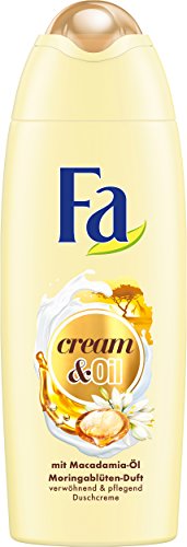 FA Crema de ducha Cream & Oil con aceite de macadamia y aroma a bolsas de moring, pack de 6 (6 x 250 ml)