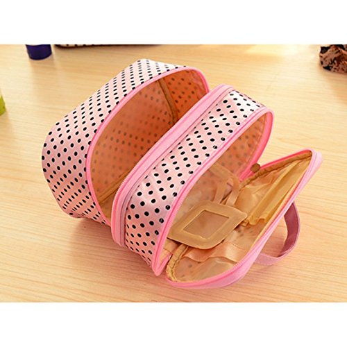 Fablcrew higiénico portátil viaje cosmética Belle punto de ondícula negra – Bolsa de aseo Mujer