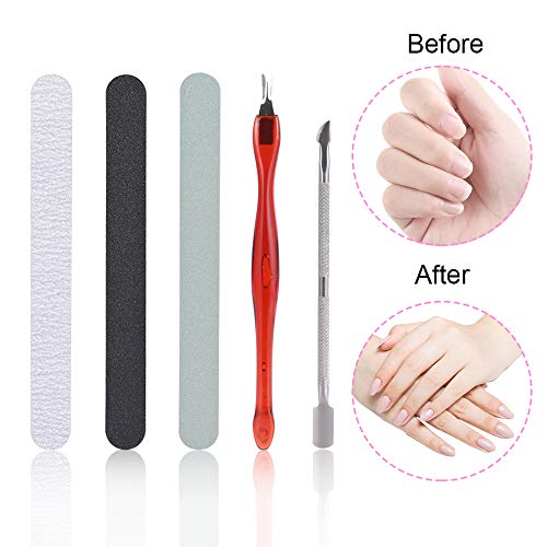 Faburo 23pz Limas de Uñas Profesionales para Limpiar Uñas, Manicura Kit de Manicura Para Salón y Uso Doméstico Para Uñas Naturales Uñas de Gel, Manicura Personal de Bricolaje