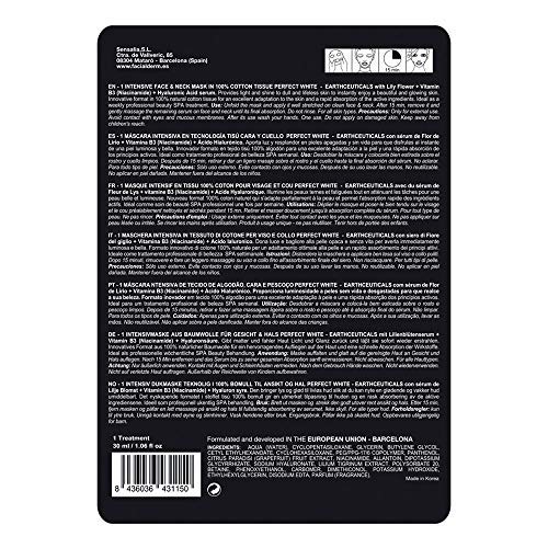 Facialderm - Mascarilla Facial Tissue Iluminadora con Lirio, Pack de 10 unidades | Mascarilla Iluminadora Piel Apagada