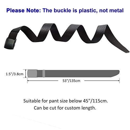 Fairwin Cinturón táctico de nailon para hombre con hebilla cincha estilo militar (negro)