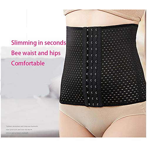 Faja/Vientre Adelgazante/Correas de sujeción para Quemar Grasa/Fajas (L, Black)