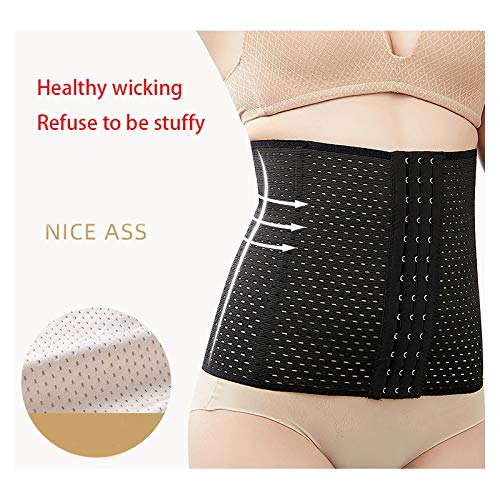Faja/Vientre Adelgazante/Correas de sujeción para Quemar Grasa/Fajas (L, Black)