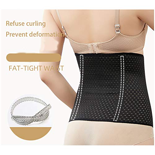 Faja/Vientre Adelgazante/Correas de sujeción para Quemar Grasa/Fajas (L, Black)