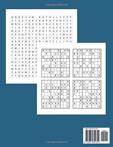 Family Word Search and Sudoku Puzzles Large Print: 100 games Activity Book | WordSearch | Sudoku - Easy - Medium and Hard for Beginner to Expert Level ... | Made in USA Vol.54 (Family activity book)