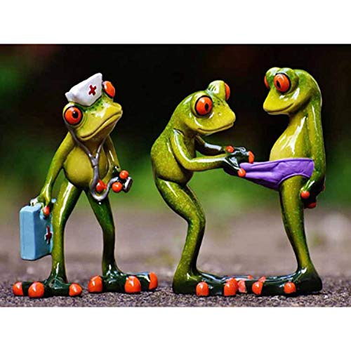 fancjj Puzzle 1000 Piezas-Funny Three frogsEducational Intelectual Descomprimiendo Juguete Divertido Juego Familiar para Niños Adultos50x75cm(20x30 Pulgadas)