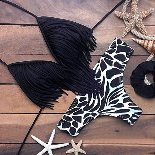 Fannyfuny_Bikinis Mujer Conjunto de Bikinis Bikini Mujer Push Up Bañadores Mujer Bikini Sexy Mujer Conjuntos Biquinis Bikini Mujer 2019, Mujer Push-Up Bikini Acolchado Bra Trajes de Baño Negro